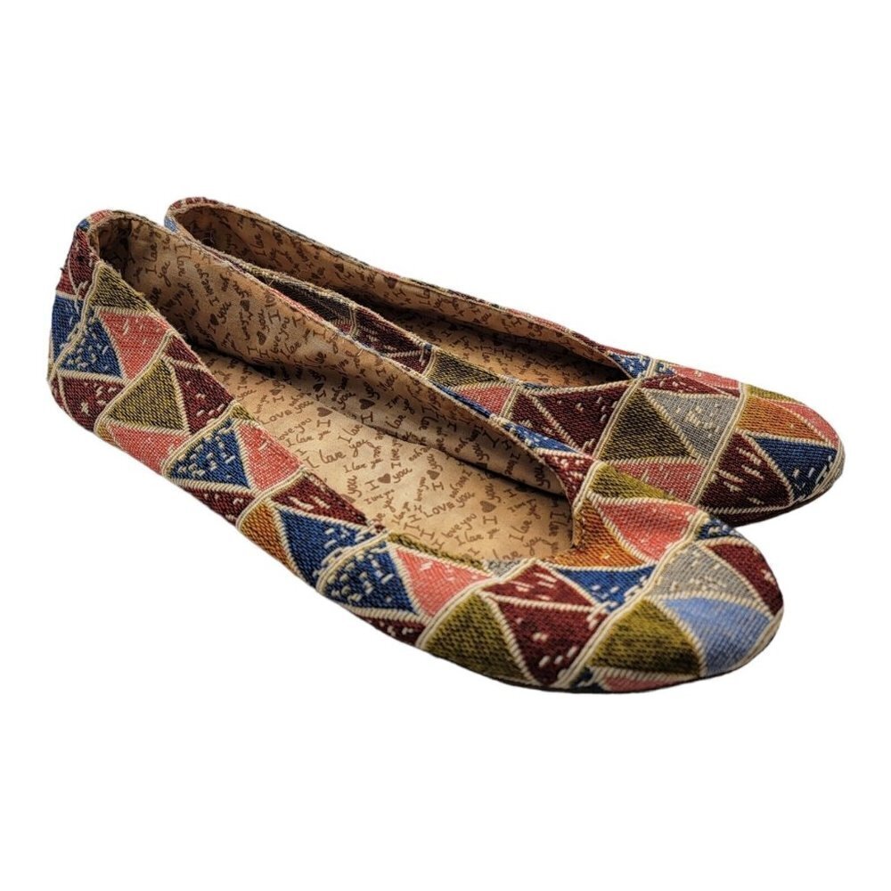 Dolce by Mojo Moxy Women's Aztec Ballet Flat Sz 9